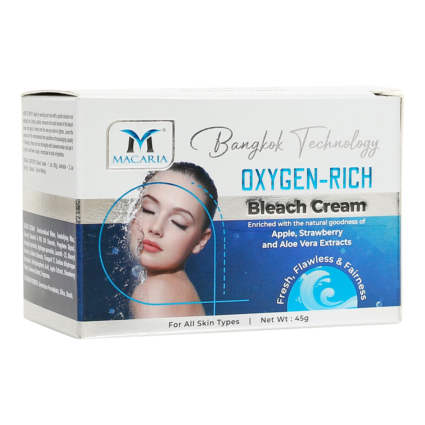 Macaria Oxygen Rich Bleach Cream, 45g