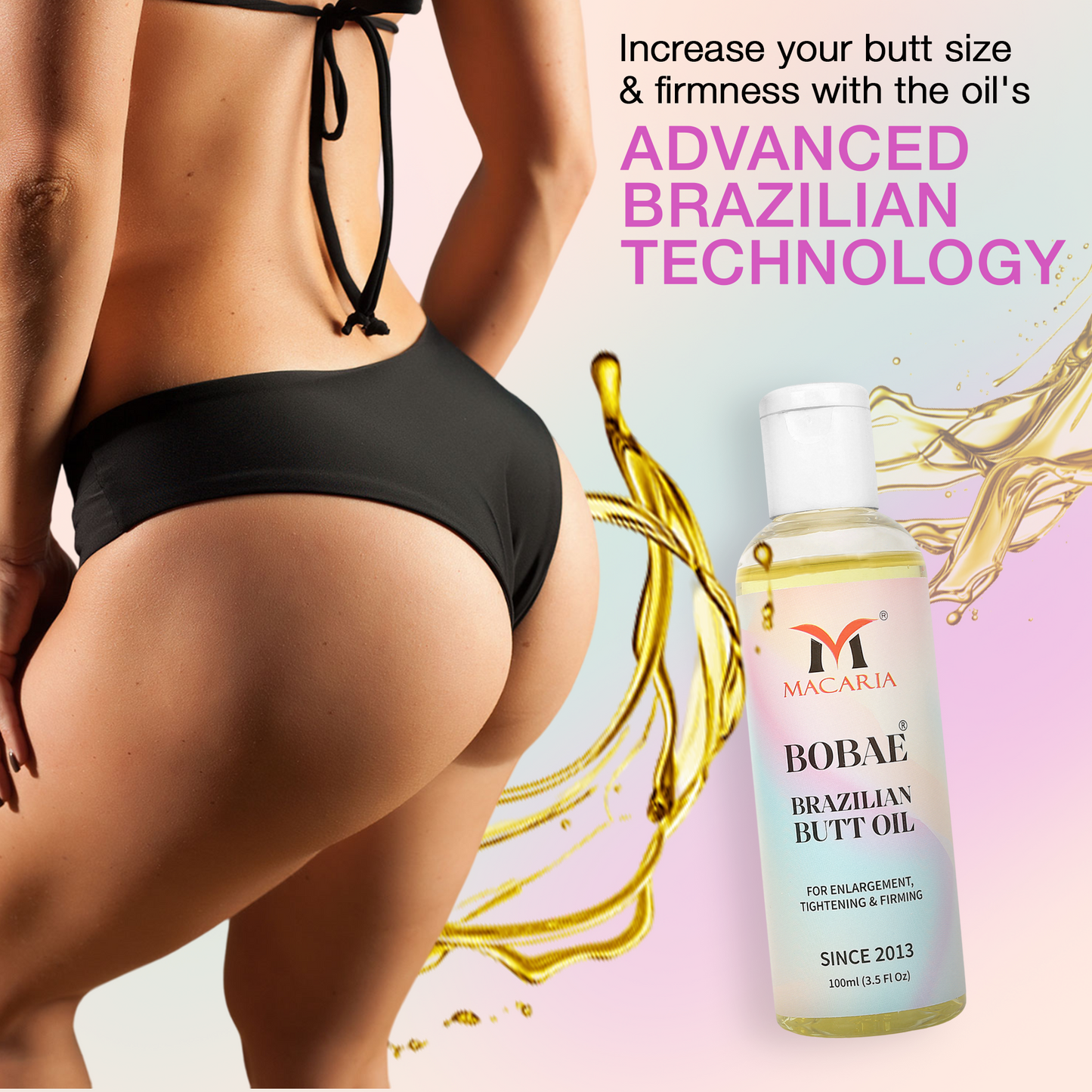 Bobae Brazilian Butt Oil, 100ml