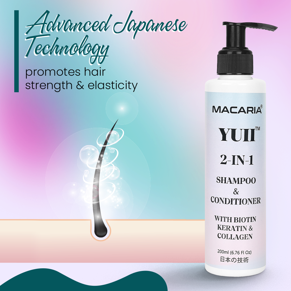 Yuii Biotin, Keratin & Collagen Shampoo & Conditioner, 200ml