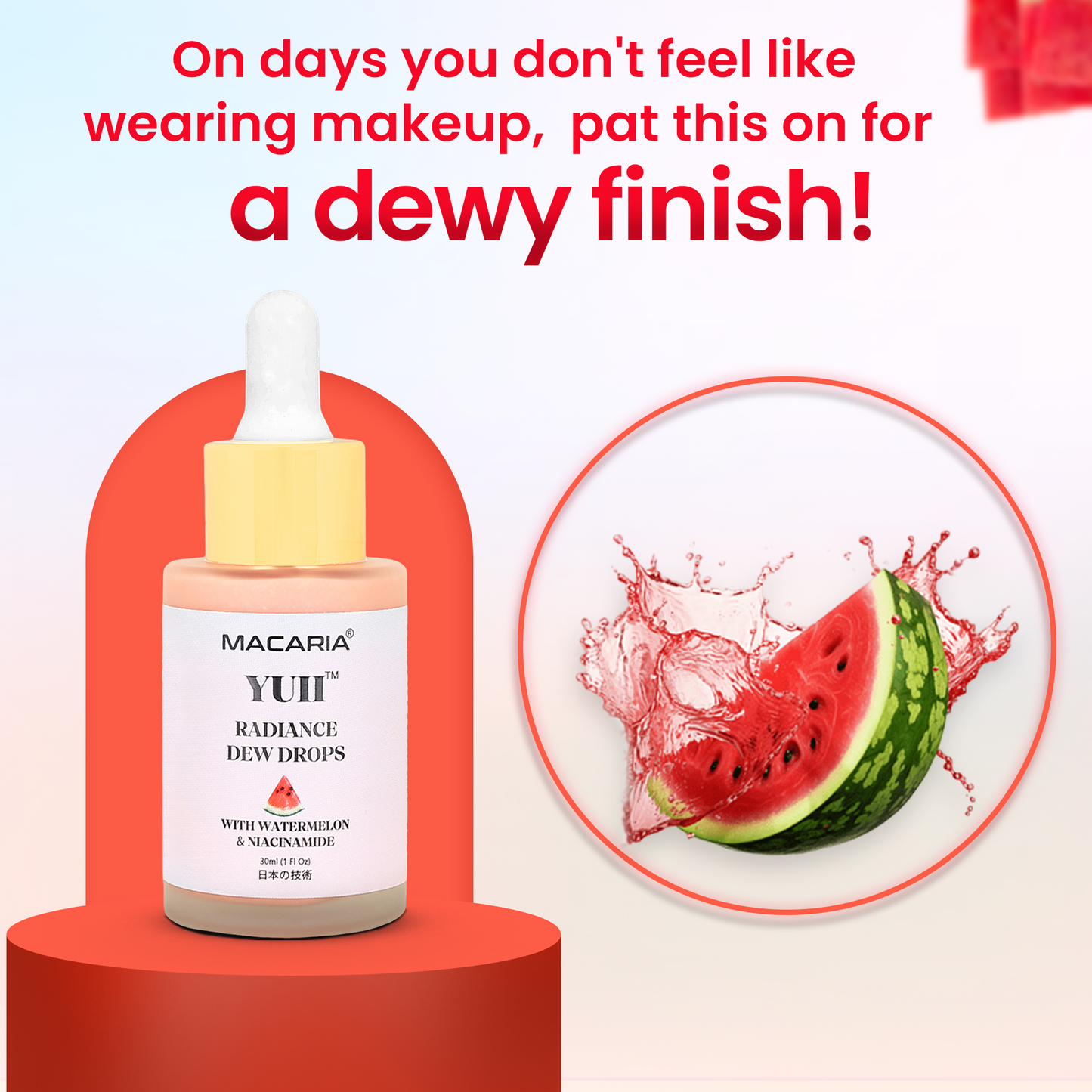 Yuii Watermelon Radiance Dew Drops, 30ml