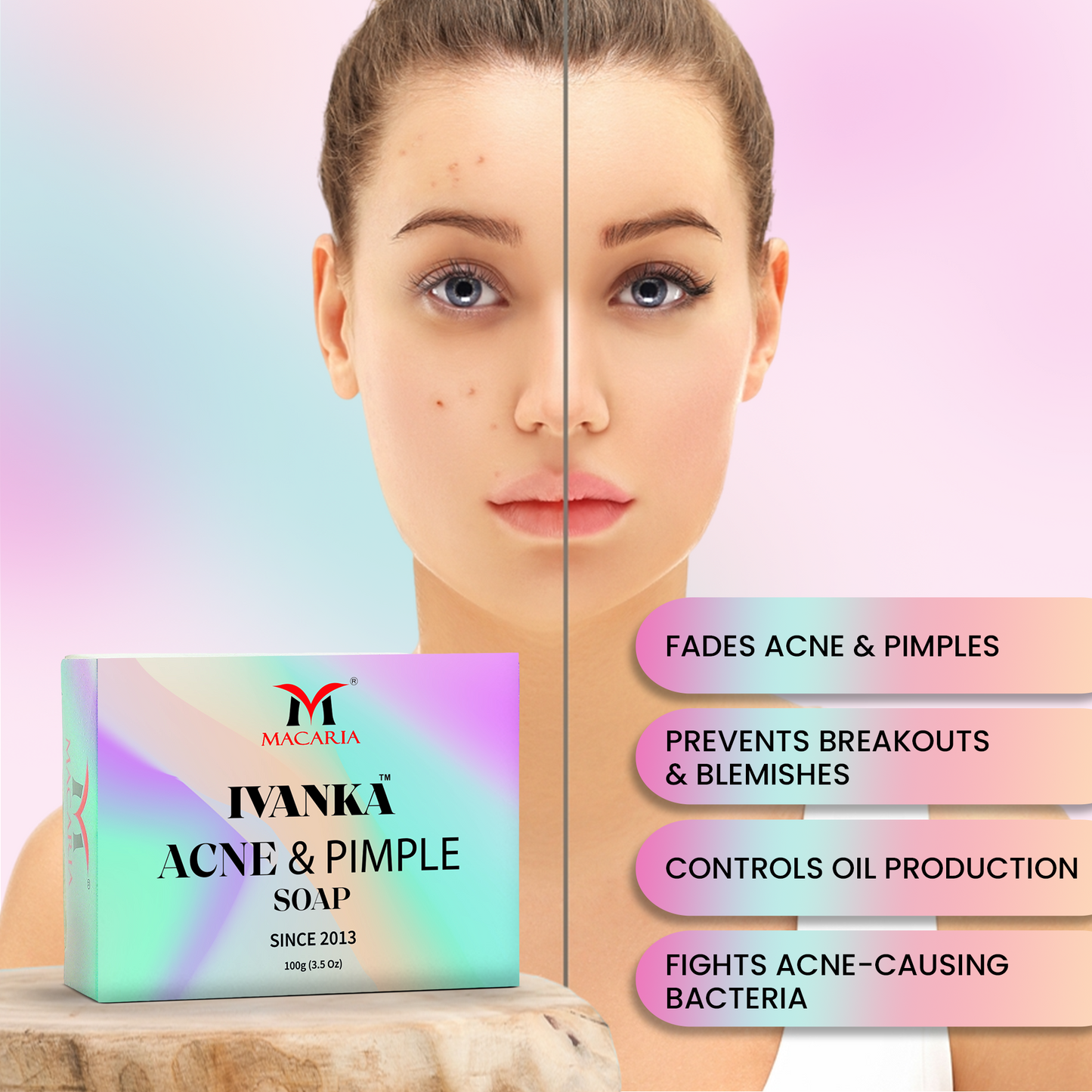 Ivanka Acne & Pimple Soap, 100g