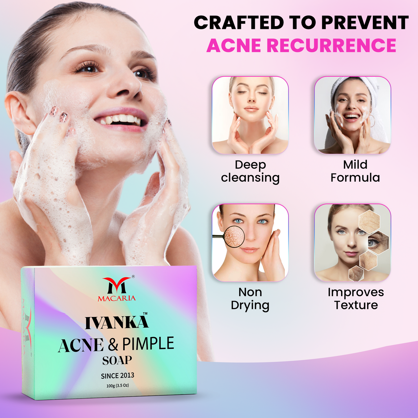 Ivanka Acne & Pimple Soap, 100g