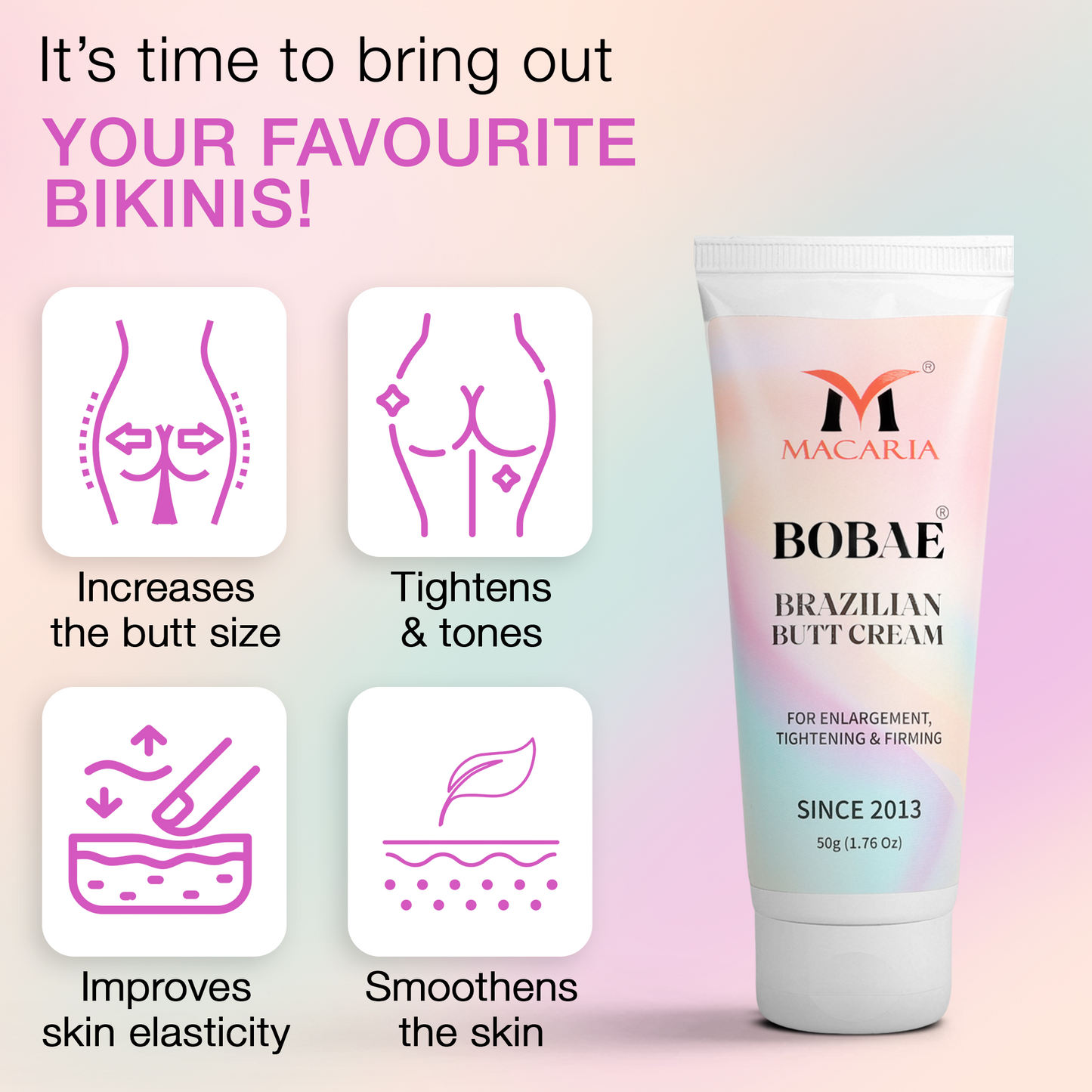Bobae Brazilian Butt Cream, 50g