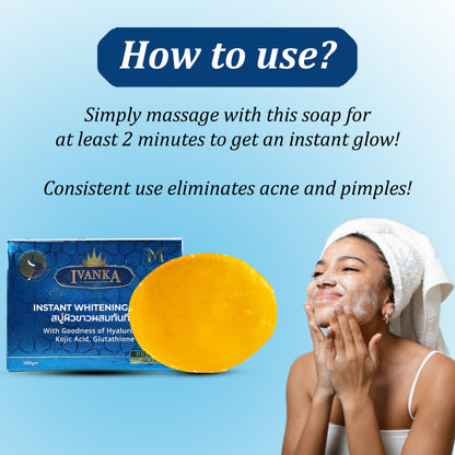 Ivanka Instant Whitening Soap, 100g