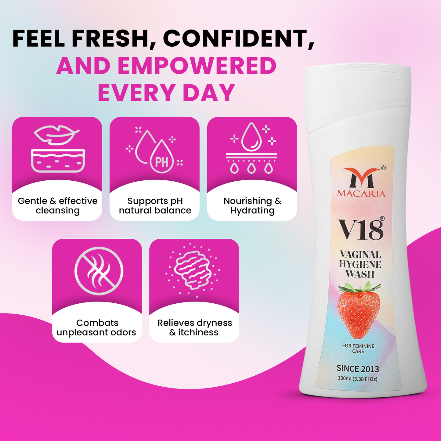 V18 Vaginal Hygiene Wash, 100ml