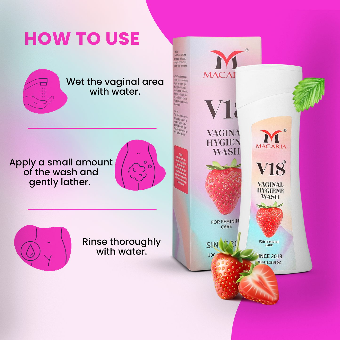 V18 Vaginal Hygiene Wash, 100ml