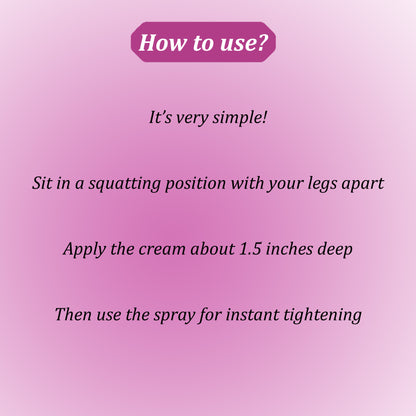 V18 Cream with V18 Spray - The Ultimate Vaginal Tightening Combo